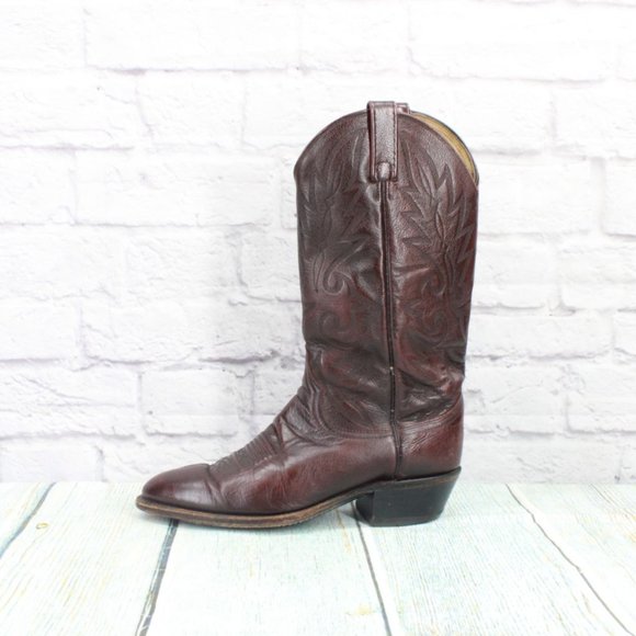 Dan Post Other - Dan Post 9497 Brown Leather Wingtip Mid Calf Cowboy Boots Size 8 D